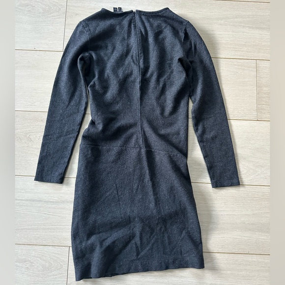 Theory Charcoal Grey Jinsel Dress Long Sleeves Size 0 - Picture 3 of 5